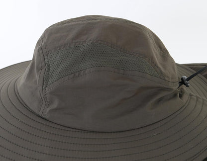 UPF 50+ Mens Wide Brim Fishing Hat with Neck Flap Sun Hat for Men Women Sun Protection Cap