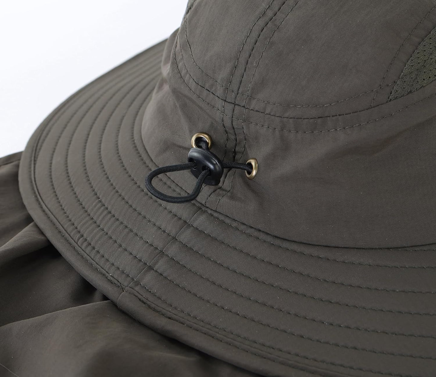 UPF 50+ Mens Wide Brim Fishing Hat with Neck Flap Sun Hat for Men Women Sun Protection Cap