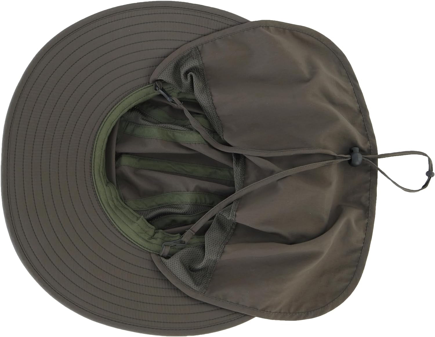 UPF 50+ Mens Wide Brim Fishing Hat with Neck Flap Sun Hat for Men Women Sun Protection Cap